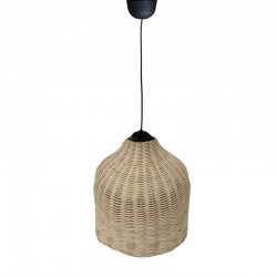 Φωτιστικό οροφής Ziquel Inart rattan σε φυσική απόχρωση Φ60x99εκ