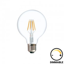 Λαμπτήρας LED G80 Bulb pakoworld dimmable 8W E27 clear