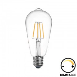 Λαμπτήρας LED ST64 Bulb pakoworld dimmable 4W E27 amber