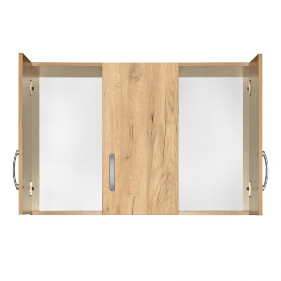 Πατάρι ντουλάπας Zelia pakoworld τρίφυλλο oak 90x42x60εκ