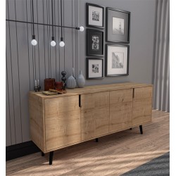 Μπουφές Sennan pakoworld μελαμίνης oak 180x45x80εκ