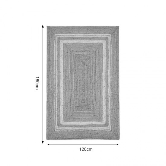 Χαλί Mazir Inart μπεζ-εκρού γιούτα 120x180x1εκ