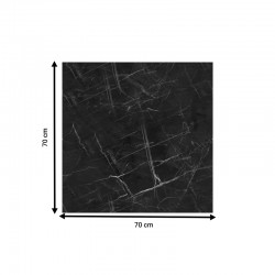 Επιφάνεια τραπεζιού Saran pakoworld τ.Werzalit μαύρο μαρμάρου 70x70εκ
