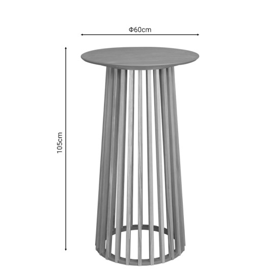 Τραπέζι μπαρ Domonic pakoworld mdf φυσικό Φ60x105εκ