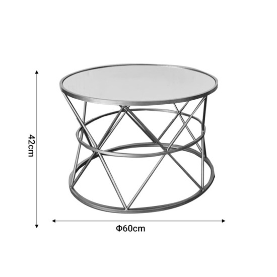Tραπέζια σαλονιού Pelosif Inart χρυσό σετ 2τεμ μέταλλο