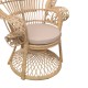 Πολυθρόνα Dorothy Inart με μπεζ μαξιλάρι-φυσικό rattan 115x57x150εκ