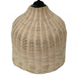 Φωτιστικό οροφής Ziquel Inart rattan σε φυσική απόχρωση Φ60x99εκ