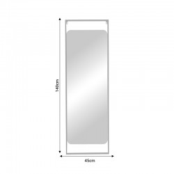 Καθρέπτης Piza Inart λευκό μέταλλο 45x2x140εκ