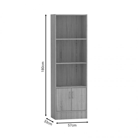 Βιβλιοθήκη Negan pakoworld sonoma μελαμίνης 57x33x180εκ