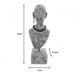 Προτομή Ebia Inart μάνγκο ξύλο-μέταλλο σε φυσική απόχρωση 17x12.5x44εκ