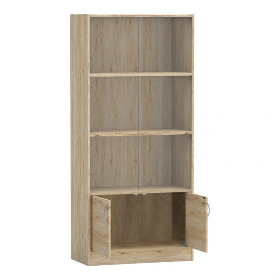 Βιβλιοθήκη Burcy pakoworld oak 80x40x177εκ