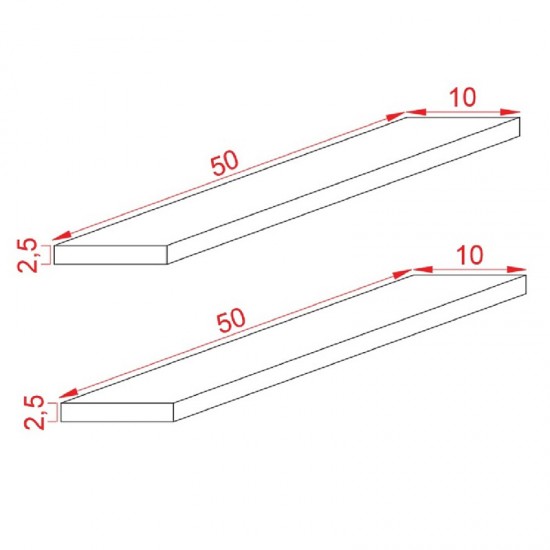 Ραφιέρα τοίχου Tipina pakoworld pine wood σε φυσική απόχρωση 50x8.5x4εκ