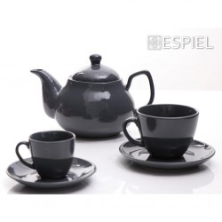 Τσαγιέρα κεραμική 850ml Anthracite Essentials Espiel