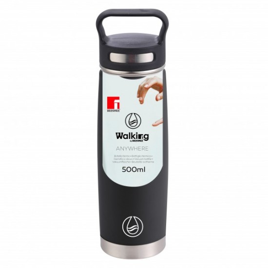 Θερμός ανοξείδωτος Walking Black 500ml Bergner