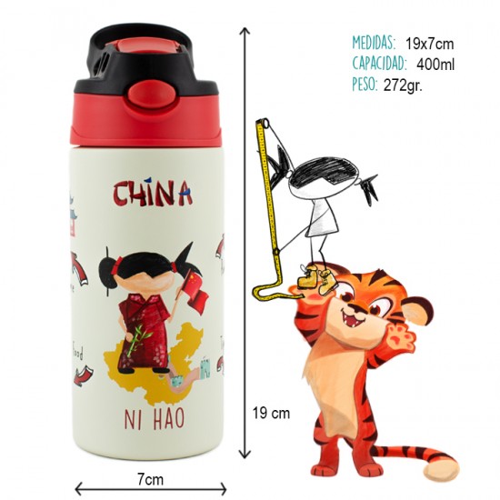 Θερμός μπουκάλι 400ml World Places China Pepita