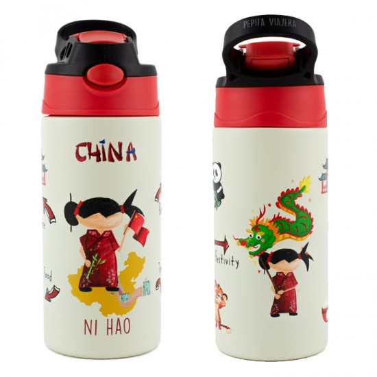 Θερμός μπουκάλι 400ml World Places China Pepita