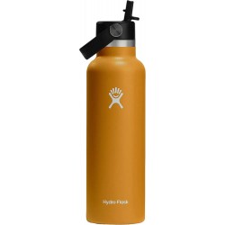 Hydro Flask  Standard Mouth with Flex Straw Cap 0.6L Fossil Orange Λευκό