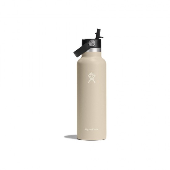 Hydro Flask  Standard Mouth with Flex Straw Cap 0.6L ΟΑΤ Μπέζ Λευκό