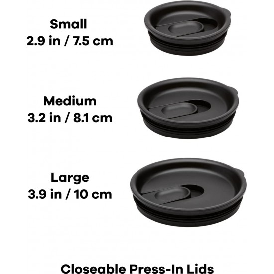 Hydro Flask Small Closeable Press-In Lid Μαύρο