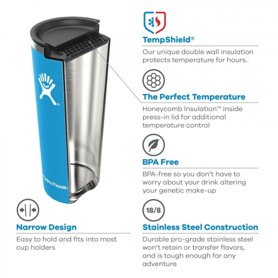 Hydro Flask Tumbler 0.35L Μαύρο