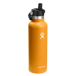 Hydro Flask  Standard Mouth with Flex Straw Cap 0.6L Fossil Orange Λευκό