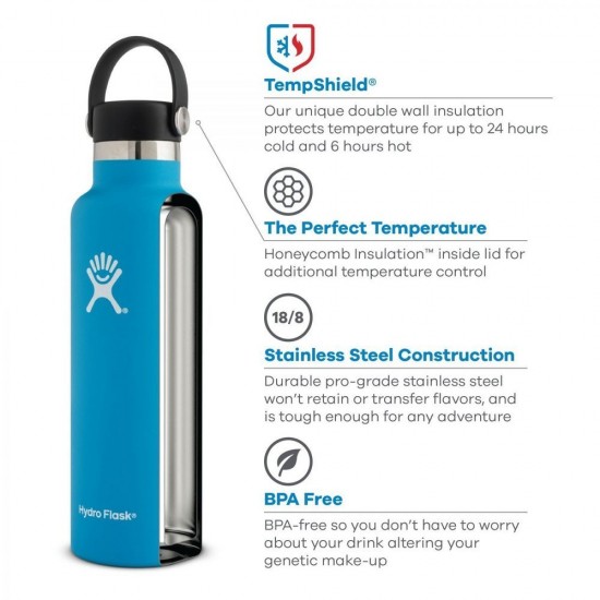 Hydro Flask Standard Flex Cap 0.6L Fossil Orange Πορτοκαλί