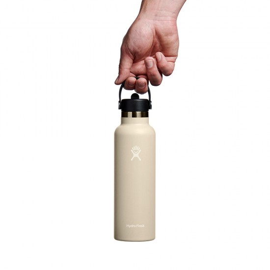 Hydro Flask  Standard Mouth with Flex Straw Cap 0.6L ΟΑΤ Μπέζ Λευκό