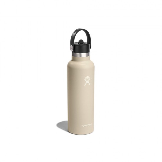 Hydro Flask  Standard Mouth with Flex Straw Cap 0.6L ΟΑΤ Μπέζ Λευκό